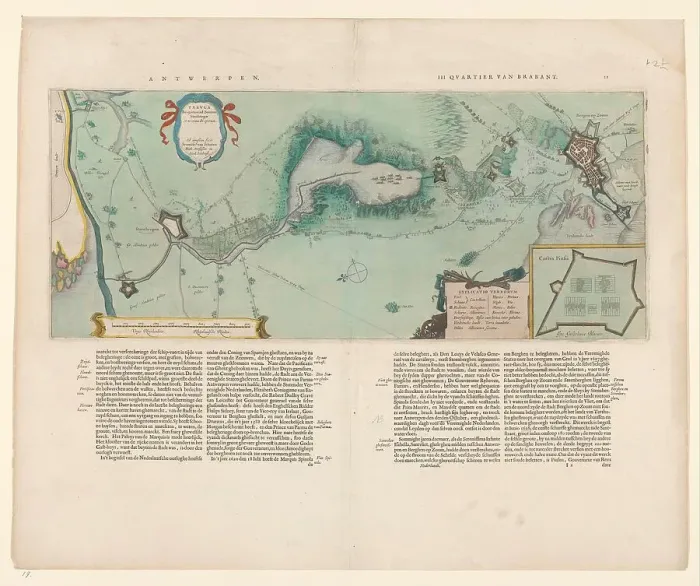 Framed Print : Map of the area between Bergen op Zoom and Steenbergen, 1630. Creator: Franciscus van Schooten Framed Print : Map of the area between Bergen op Zoom and Steenbergen, 1630. Creator: Franciscus van Schooten