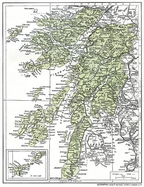 Map of Argyllshire, 1924-1926