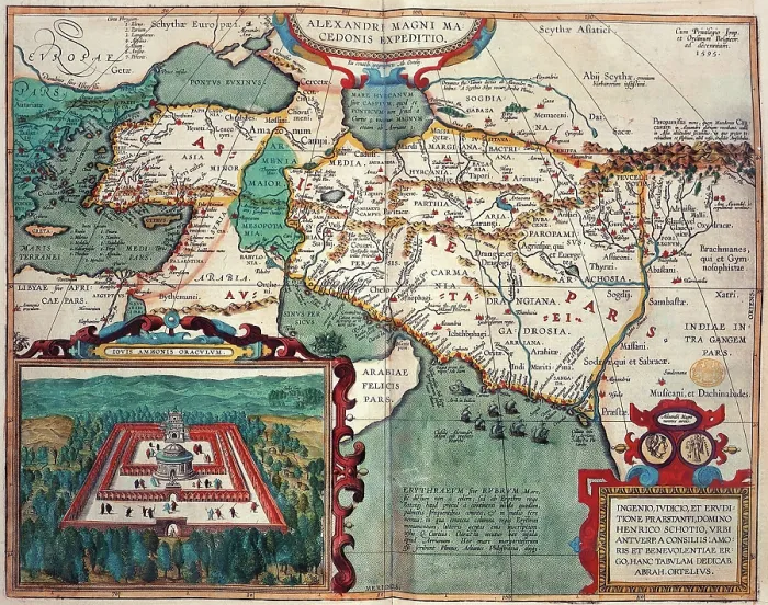 Framed Print : Map of Asia Minor and Africa, 1595. Creator: Unknown Framed Print : Map of Asia Minor and Africa, 1595. Creator: Unknown