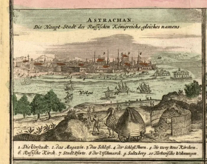 Framed Print : Map of Astrakhan, 1762 Framed Print : Map of Astrakhan, 1762