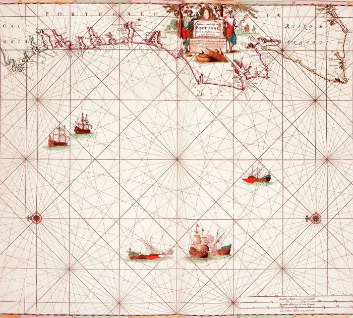 Framed Print : Map of the Atlantic coast of Portugal, 1682. Creator: Joannes van Keulen Framed Print : Map of the Atlantic coast of Portugal, 1682. Creator: Joannes van Keulen