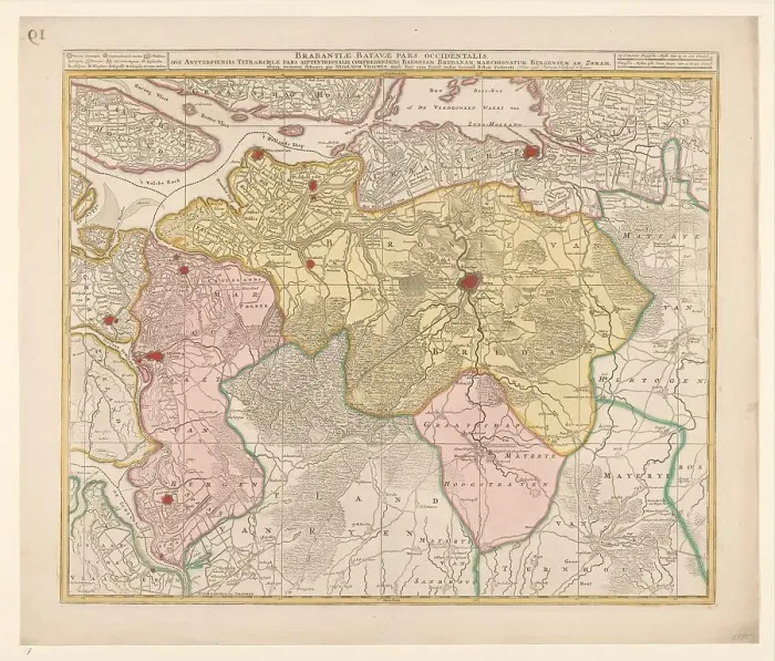 Framed Print : Map of the Baronie van Breda, c.1780. Creator: Nicolaes Visscher Framed Print : Map of the Baronie van Breda, c.1780. Creator: Nicolaes Visscher