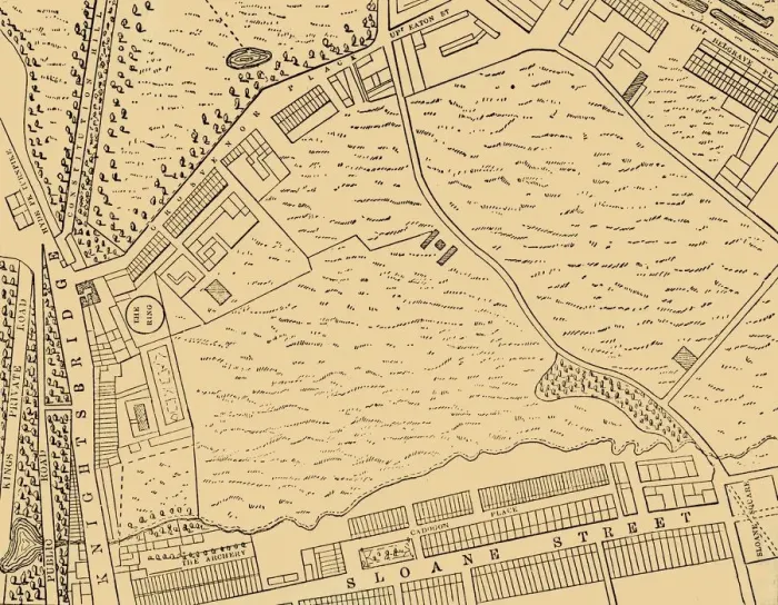 Framed Print : Map of Belgravia, 1814, (c1876). Creator: Unknown