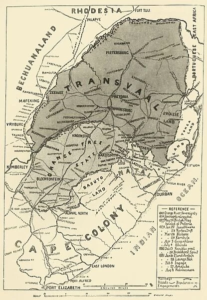Map of the Boer Republics, 1900. Creator: Unknown