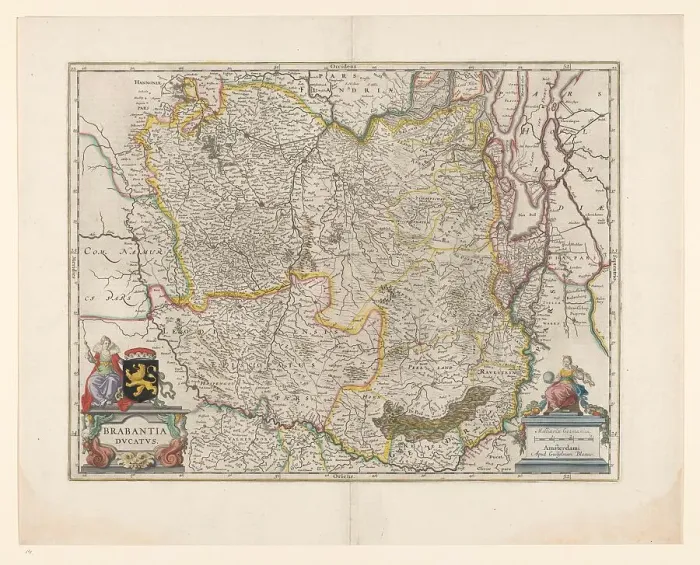 Framed Print : Map of Brabant, 1631. Creator: Willem Blaeu Framed Print : Map of Brabant, 1631. Creator: Willem Blaeu