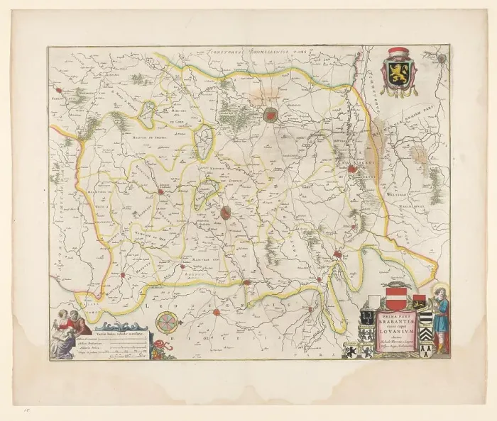 Framed Print : Map of Brabant, 1635. Creator: Michael van Langren Framed Print : Map of Brabant, 1635. Creator: Michael van Langren