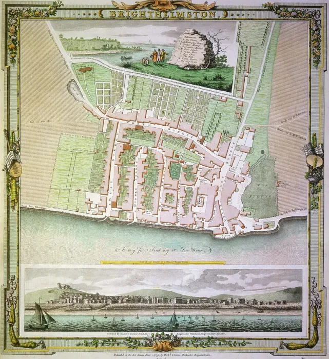 Framed Print : Map of Brighton, East Sussex, 1779. Creator: Whitchurch Framed Print : Map of Brighton, East Sussex, 1779. Creator: Whitchurch