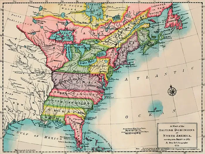 Framed Print : Map of the British Dominions of North America, 1772, (1904). Artist: Peter Bell Framed Print : Map of the British Dominions of North America, 1772, (1904). Artist: Peter Bell