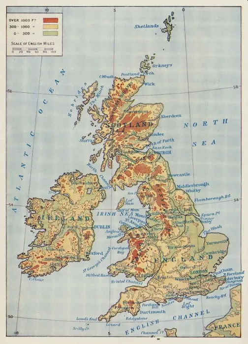 Framed Print : Map of the British Isles, 1910 Framed Print : Map of the British Isles, 1910