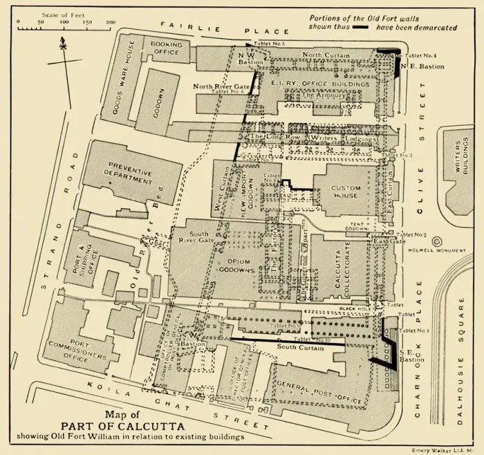Framed Print : Map of Part of Calcutta showing Old Fort William in relation to existing buildings, 1925 Framed Print : Map of Part of Calcutta showing Old Fort William in relation to existing buildings, 1925