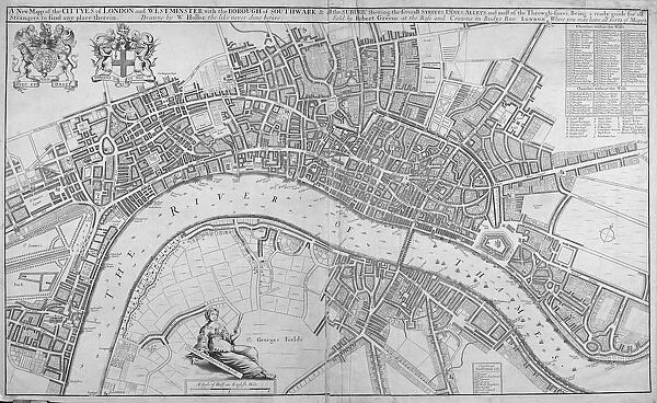 Map of the Cities of London and Westminster, Southwark and the suburbs, 1680. Artist