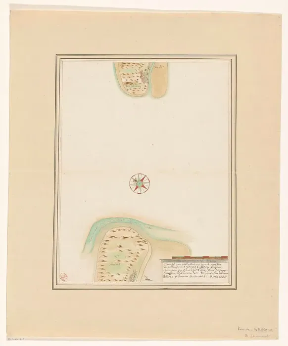 Framed Print : Map of East-Vlieland and West-Terschelling, 1688 or later. Creator: Anon Framed Print : Map of East-Vlieland and West-Terschelling, 1688 or later. Creator: Anon