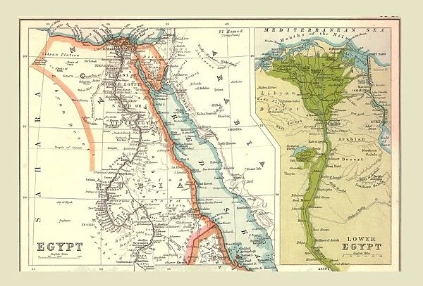 Map of Egypt, 1902. Creator: Unknown