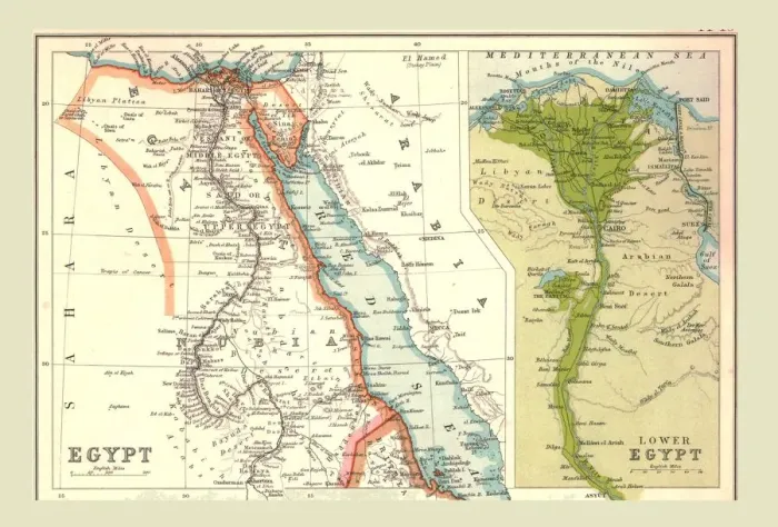 Framed Print : Map of Egypt, 1902. Creator: Unknown Framed Print : Map of Egypt, 1902. Creator: Unknown