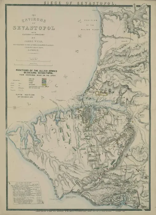 Framed Print : Map of the Environs of Sevastopol, 1854. Artist: Wyld, James (1812-1887) Framed Print : Map of the Environs of Sevastopol, 1854. Artist: Wyld, James (1812-1887)