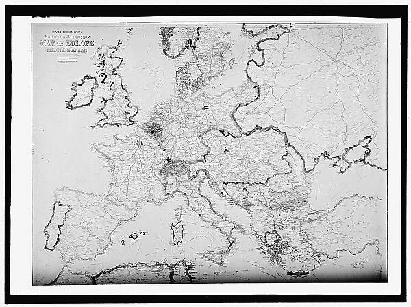 Map of Europe, between 1913 and 1917. Creator: Harris & Ewing. Map of Europe, between 1913 and 1917. Creator: Harris & Ewing
