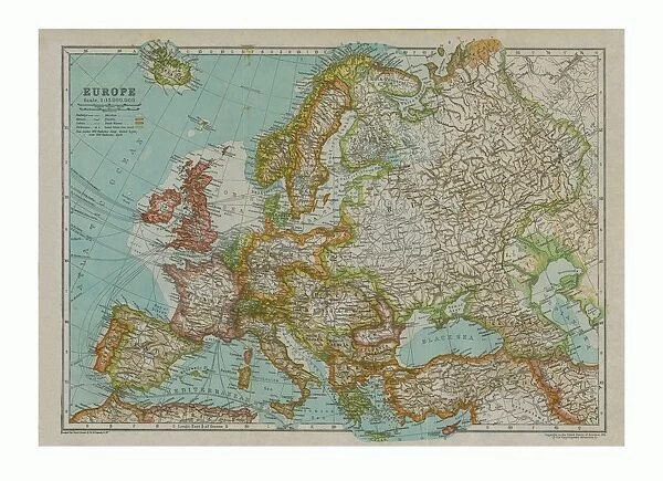 Map of Europe, c1910. Artist: Gull Engraving Company