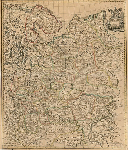 Map of the European Russia, 1721