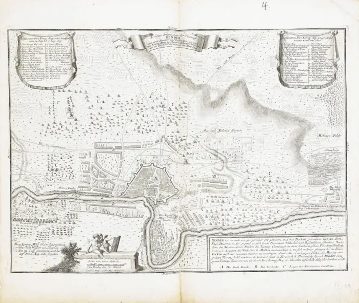 Framed Print : Map of the fortress of Bender. Artist: Wolff, Jeremias (1663-1724) Framed Print : Map of the fortress of Bender. Artist: Wolff, Jeremias (1663-1724)