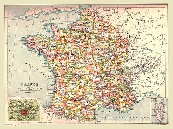 Map of France, 1902. Creator: Unknown