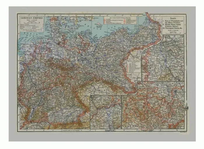 Framed Print : Map of the German Empire, c1900. Artists: Emery Walker Ltd, Emery Walker Framed Print : Map of the German Empire, c1900. Artists: Emery Walker Ltd, Emery Walker