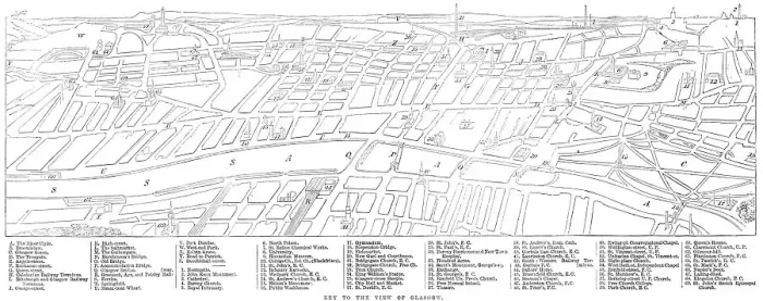 Framed Print : Map of Glasgow, 1864. Creator: Unknown Framed Print : Map of Glasgow, 1864. Creator: Unknown