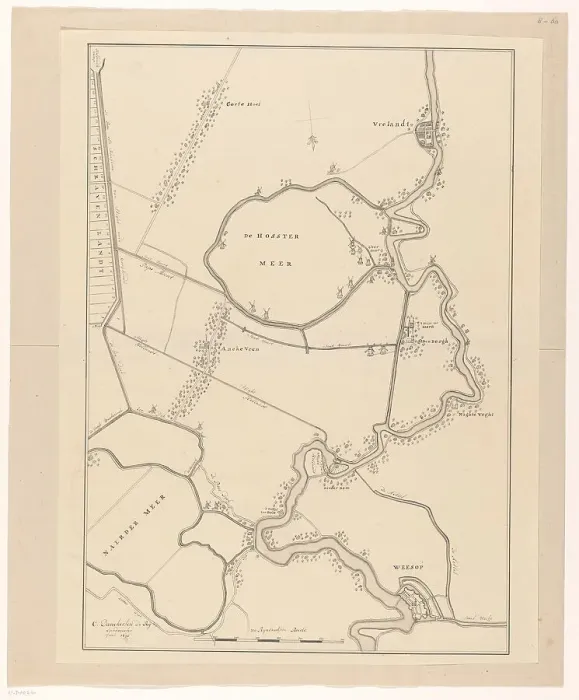 Framed Print : Map of a part of the Gooi, 1636-1799. Creator: Cornelis Danckerts de Ry Framed Print : Map of a part of the Gooi, 1636-1799. Creator: Cornelis Danckerts de Ry