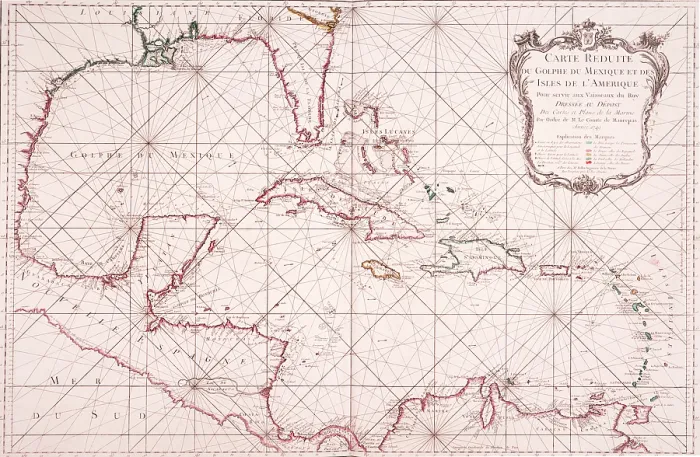 Framed Print : Map of the Gulf of Mexico, 1772. Creator: Jacques-Nicolas Bellin Framed Print : Map of the Gulf of Mexico, 1772. Creator: Jacques-Nicolas Bellin
