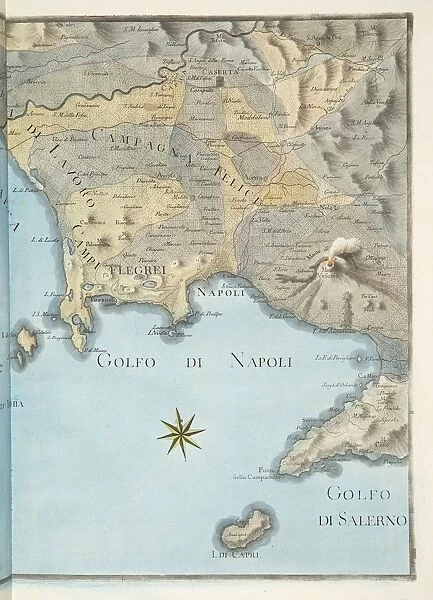 Map of the Gulf of Naples and surrounding area, 1776
