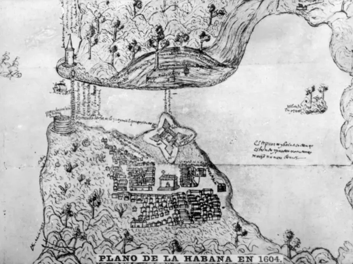 Framed Print : Map of Havana, (1608), 1920s Framed Print : Map of Havana, (1608), 1920s