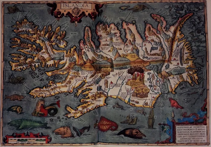 Framed Print : Map of Iceland, 1606. Creator: Abraham Ortelius Framed Print : Map of Iceland, 1606. Creator: Abraham Ortelius