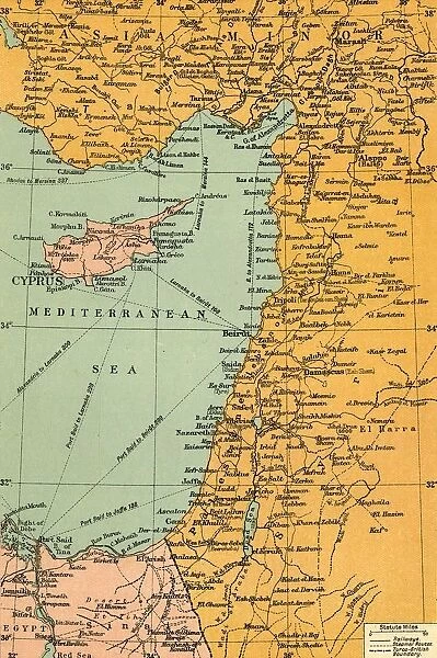 Map To Illustrate The Campaign in Palestine, 1919. Creator: London Geographical Institute