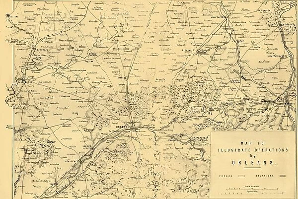 Map to Illustrate Operations by Orleans, (c1872). Creator: R. Walker