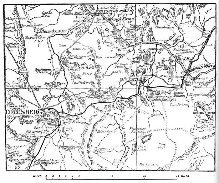 Framed Print : Map to Illustrate the Operations Round Colesberg, 1902 Framed Print : Map to Illustrate the Operations Round Colesberg, 1902