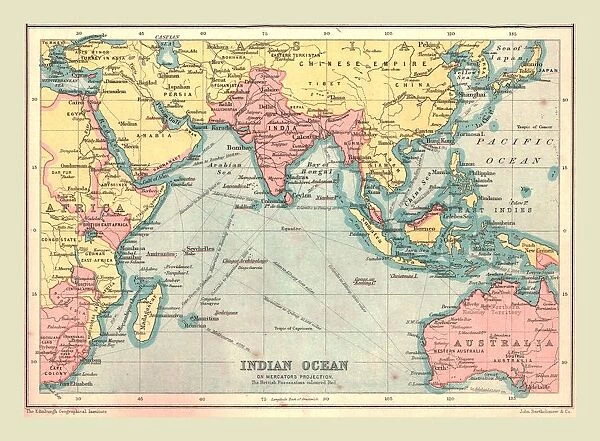Map of the Indian Ocean, 1902. Creator: Unknown