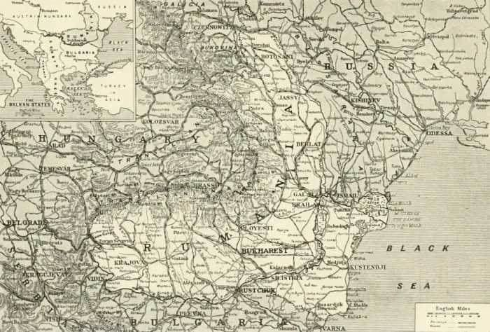 Framed Print : Map Indicating the Area of the Rumanian Campaign, 1917. Creator: Unknown Framed Print : Map Indicating the Area of the Rumanian Campaign, 1917. Creator: Unknown