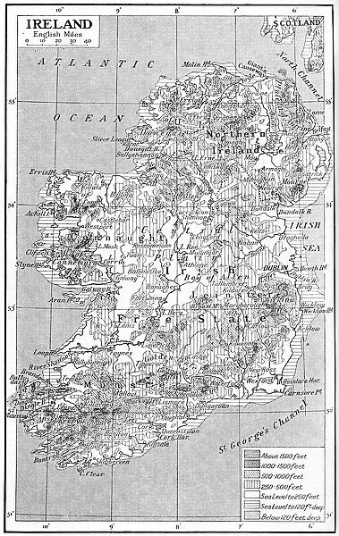 Map of Ireland, c1930s