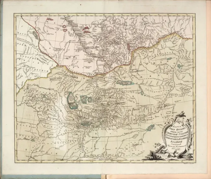 Framed Print : Map of the Irtysh River, the southern part of the Siberian Governorate, 1777. Creator: Islenyev Framed Print : Map of the Irtysh River, the southern part of the Siberian Governorate, 1777. Creator: Islenyev