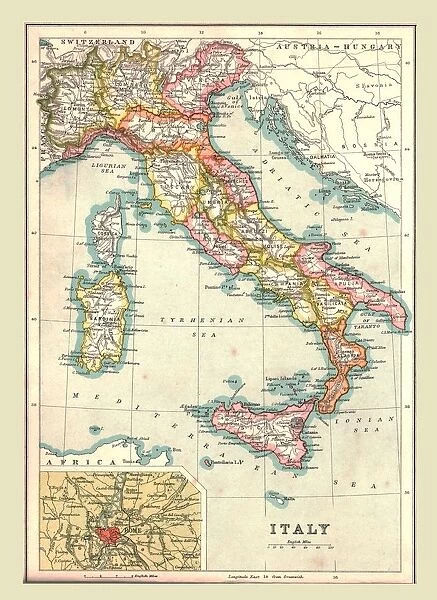 Map Of Italy 1902 Creator Unknown 15512382 Framed Prints
