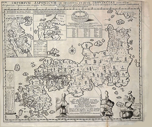 Map of Japan, 1727. Creator: Kaempfer, Engelbert (1651-1716)