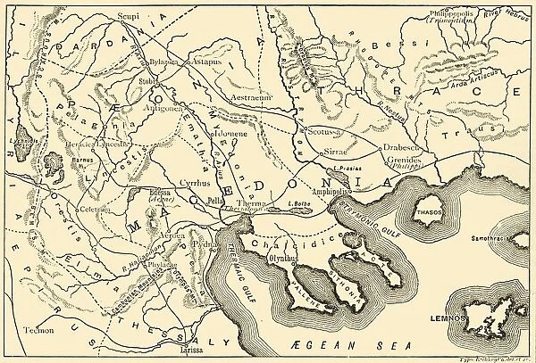 Map of Macedon and the Adjacent Districts, 1890. Creator: Unknown