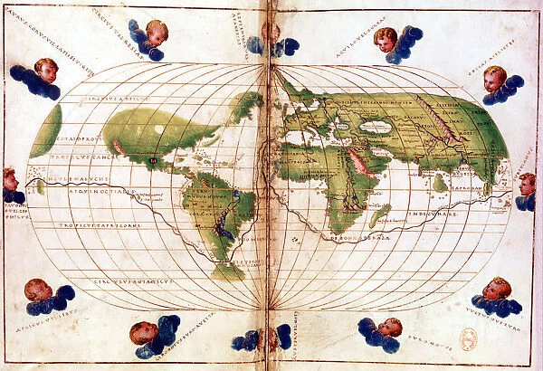 Map of Magellans round the world voyage, 1519-1521