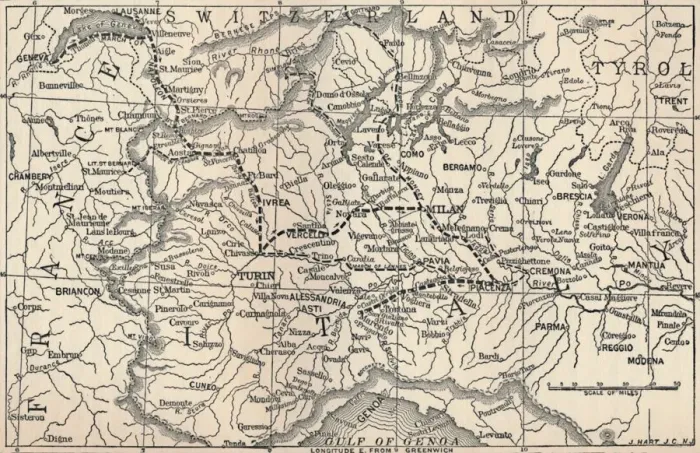 Framed Print : Map of the Marengo Campaign, 1800, (1896) Framed Print : Map of the Marengo Campaign, 1800, (1896)