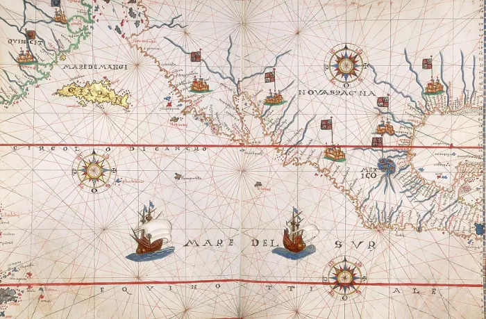 Framed Print : Map of Mexico, 1567. Creator: Joan Martines Framed Print : Map of Mexico, 1567. Creator: Joan Martines