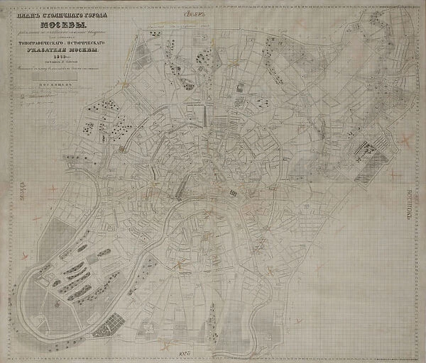 Map of Moscow, 1842