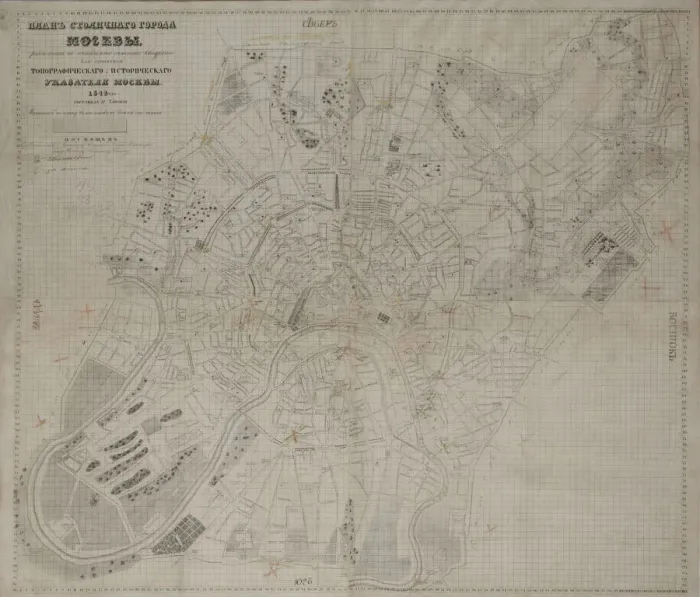 Framed Print : Map of Moscow, 1842 Framed Print : Map of Moscow, 1842