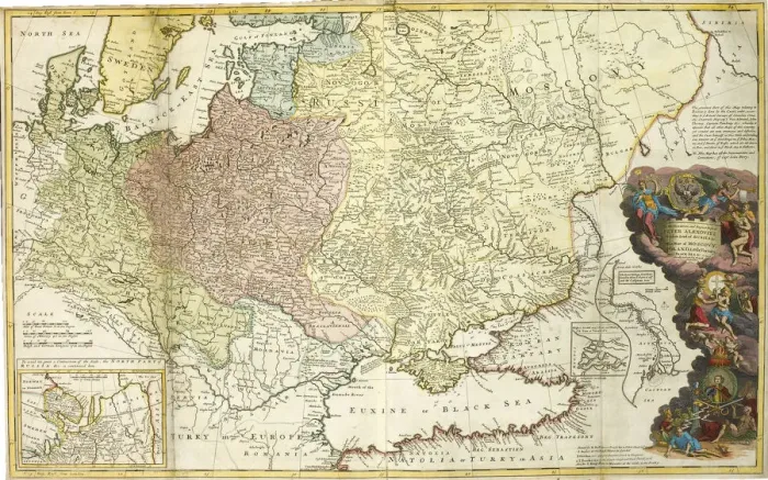 Framed Print : Map of Muscovy. Artist: Moll, Herman (1654-1732) Framed Print : Map of Muscovy. Artist: Moll, Herman (1654-1732)