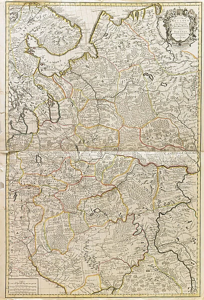 Map of Muscovy. Artist: Price, Charles (active Early 18th cen. )