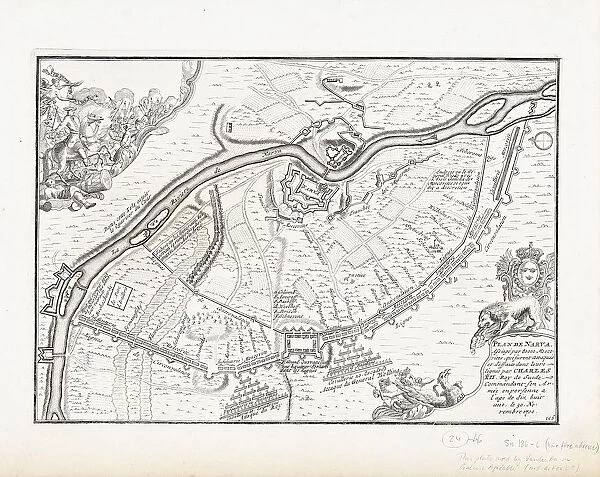 Map of Narva in 1700. Artist: Mortier, Pieter (1661-1711)