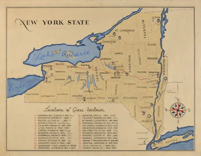 Framed Print : Map of New York State, 1935 / 1942. Creator: Unknown Framed Print : Map of New York State, 1935 / 1942. Creator: Unknown